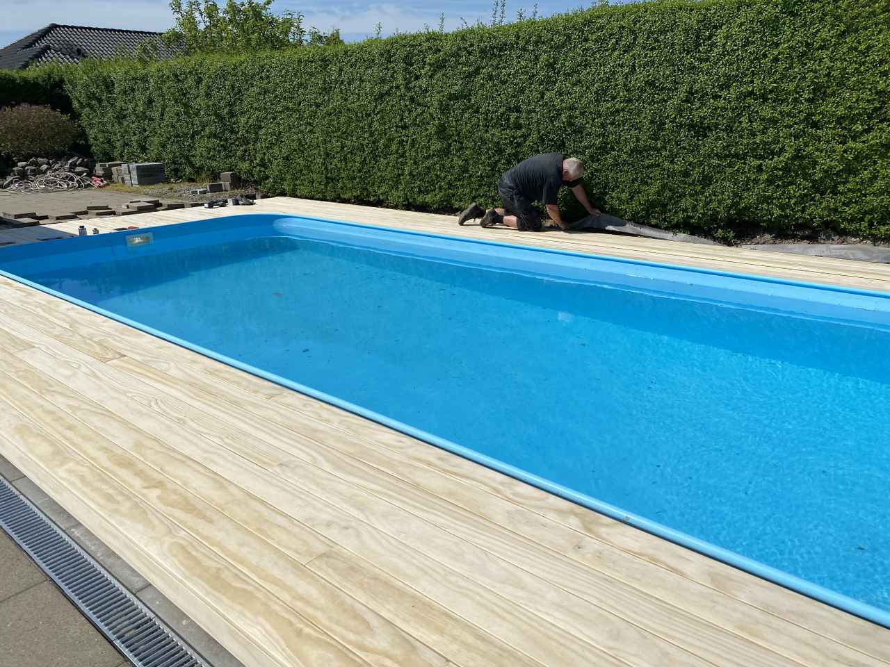 Træterrasse detalje